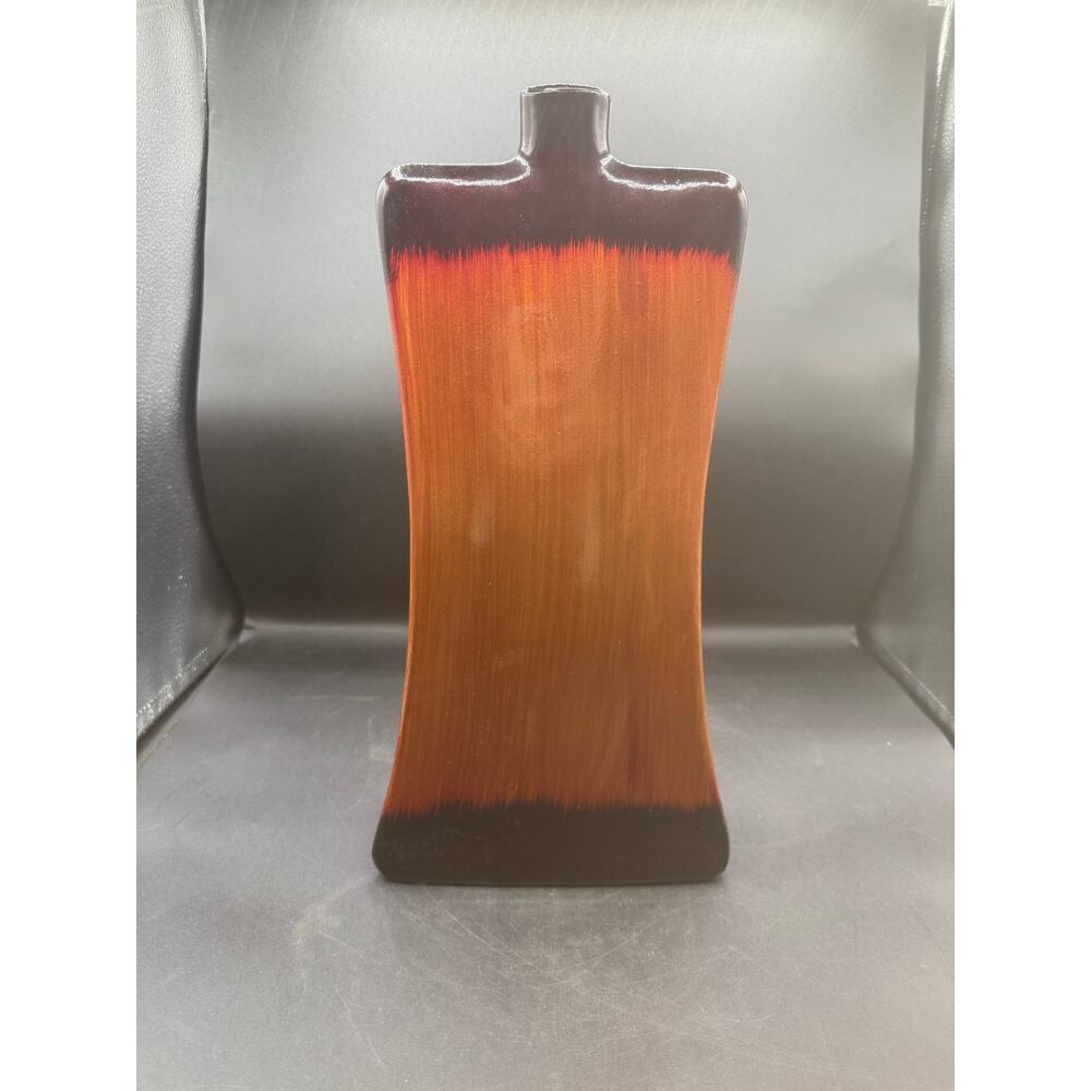 Multicolor Ceramic Vase – Brown & Light Brown – 16” Tall - Used